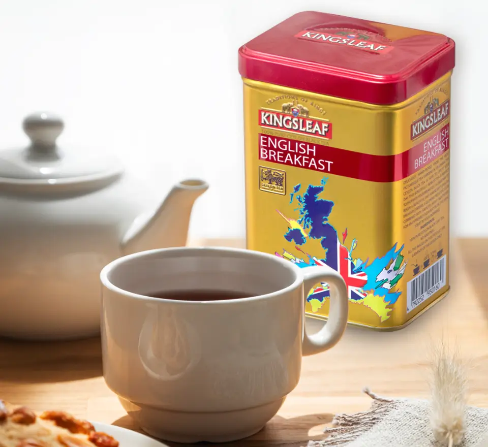 Kingsleaf – Trà English Breakfast hộp thiếc 85g (phiên bản Gold)