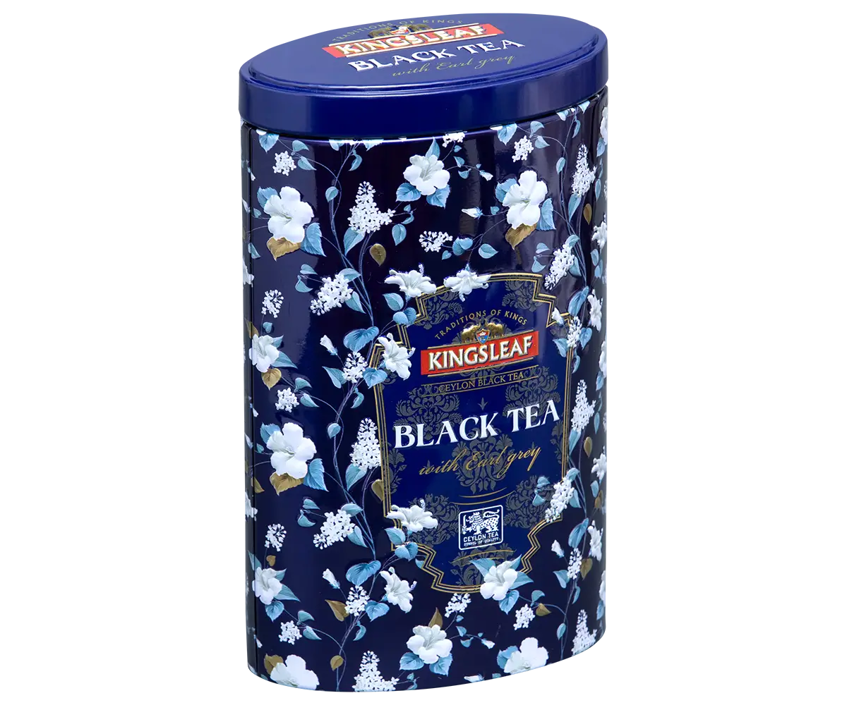 Kingsleaf – Trà đen hương Earl Grey hộp thiếc 80g (Bộ sưu tập Floral)