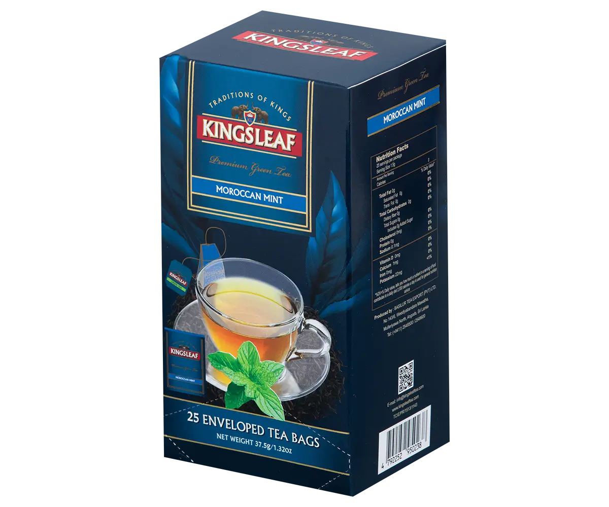 Kingsleaf – Trà Moroccan Mint 25 túi lọc riêng (màu xanh) 1.5g