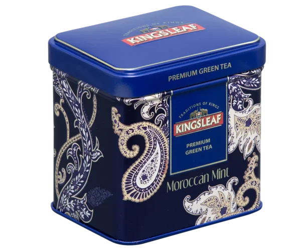 Trà Kingseaf 50gr hộp thiếc trà xanh vị bạc hà