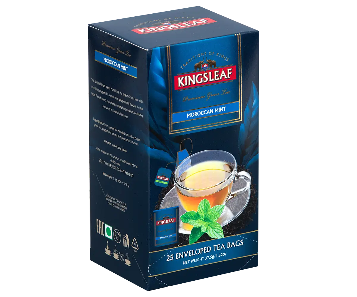 Kingsleaf – Trà Moroccan Mint 25 túi lọc riêng (màu xanh) 1.5g