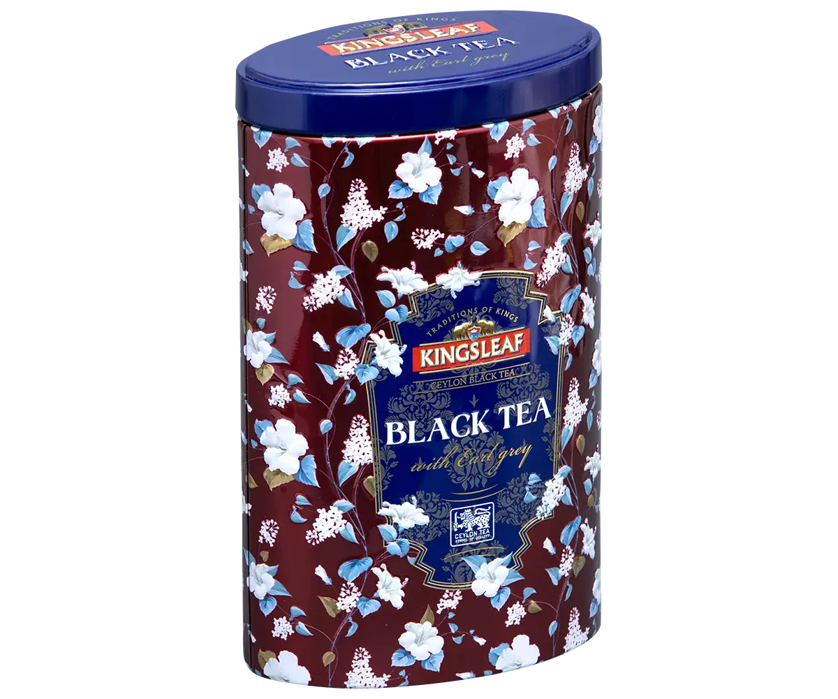 Kingsleaf – Trà đen hương Earl Grey hộp thiếc 80g (Bộ sưu tập Floral)