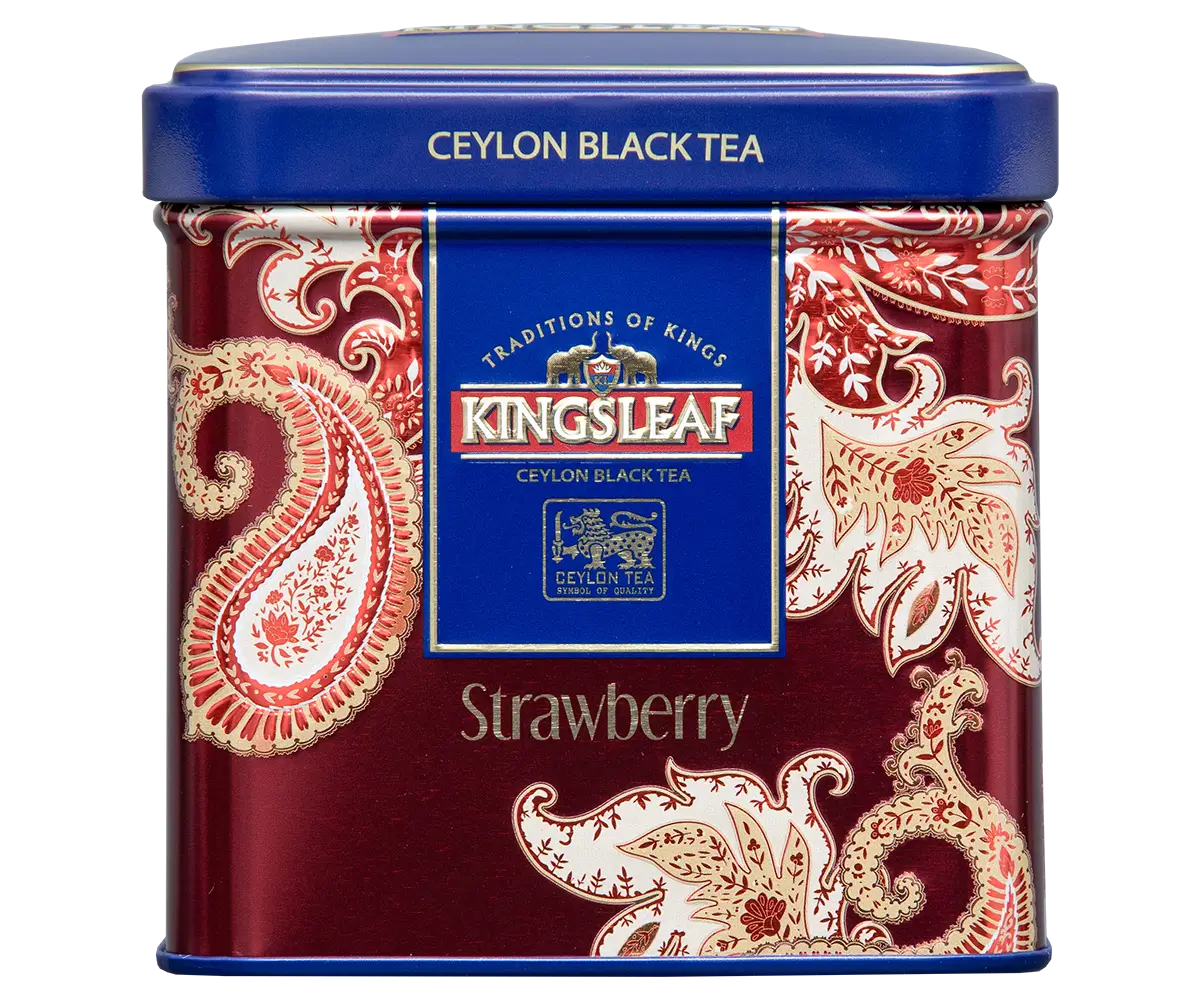 Kingsleaf – Trà đen hương dâu tây hộp thiếc 50g