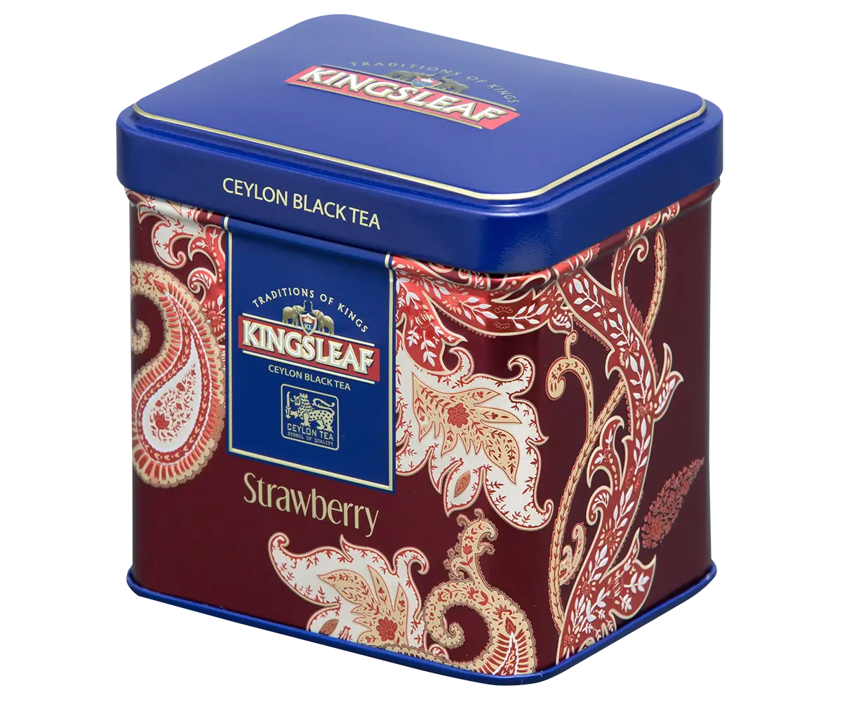 Kingsleaf – Trà đen hương dâu tây hộp thiếc 50g